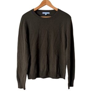 Antonio Melani 100% Cashmere Basic Crew Neck Sweater Olive Green Top, L